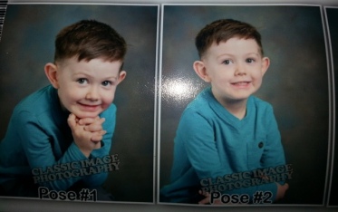 His first pre-school year pictures.